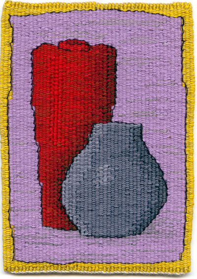 Red grey pots